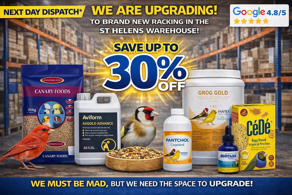 We're making room for NEW products! Up to 30% Off Bird Supplies Sale
