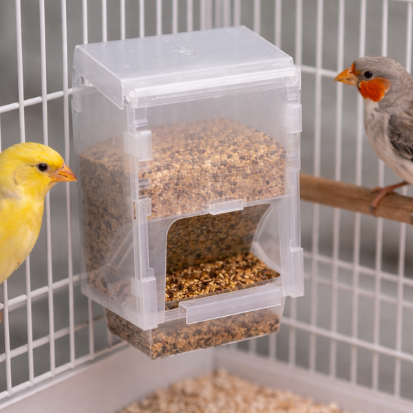 Economy Enclosed Bird Feeder – Cage & Aviary Use