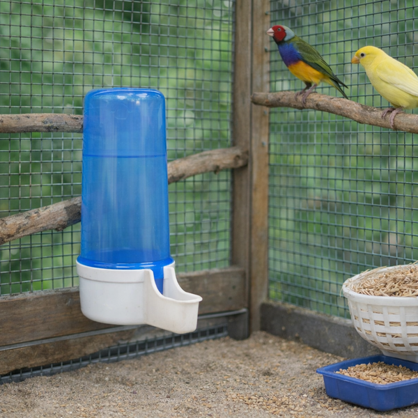 Blue Aviary / Cage Bird Drinker – Gravity Fed
