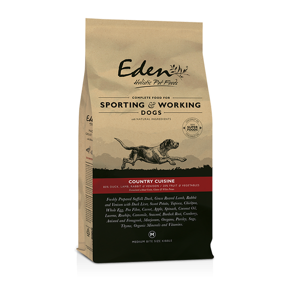Eden 80/20 Country Cuisine Sporting & Working Dog 15kg - Eden Holistic Pet Foods