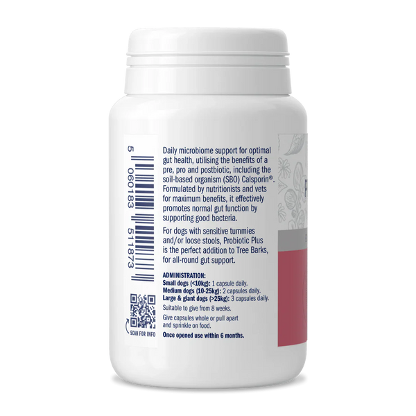 Dorwest Probiotic Plus Capsules — Pre, Pro, Postbiotic Gut Support for Dogs