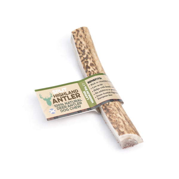 Highland Antler Split Dog Chew – 100% Natural Deer Antler