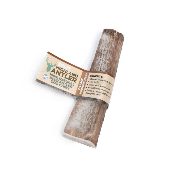 Highland Antler Split Dog Chew – 100% Natural Deer Antler