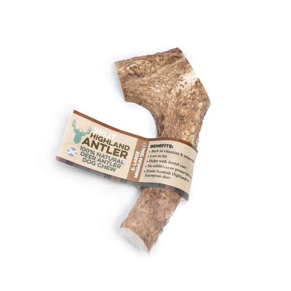Highland Antler Split Dog Chew – 100% Natural Deer Antler