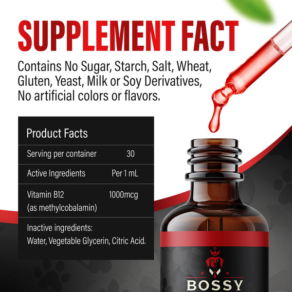 Vitamin B12 for Dogs & Cats – Vet-Formulated Methylcobalamin Drops
