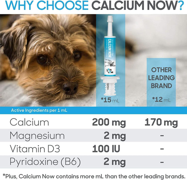 Calcium Now Whelping Calcium Paste for Dogs (15 ml, Vanilla) – Pack of 2 | Breeders Friendly