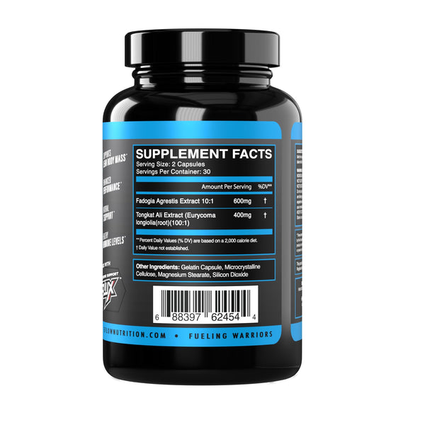 eFlow Nutrition Fadogia Agrestis + Tongkat Ali - 2-in-1 Natural Performance Supplement, 60 Capsules