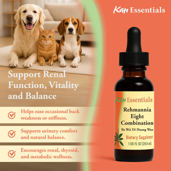 Kan Herbs Rehmannia Eight – Chinese Herbal Blend for Dogs & Cats | Kidney Health & Vitality